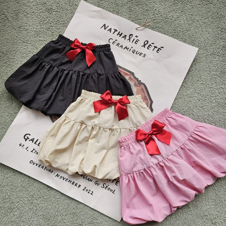 1St Blue - Korean Children Fashion - #magicofchildhood - balloon Ribbon Skirt - 5