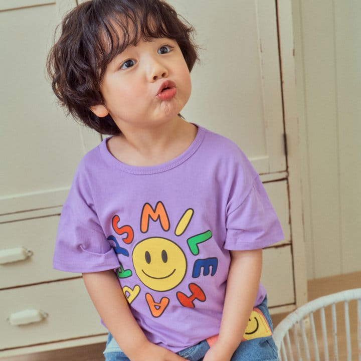 1St Blue - Korean Children Fashion - #minifashionista - Happy Smile Tee - 6