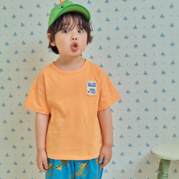 1St Blue - Korean Children Fashion - #todddlerfashion - Dragon Short Sleeve Tee - 6