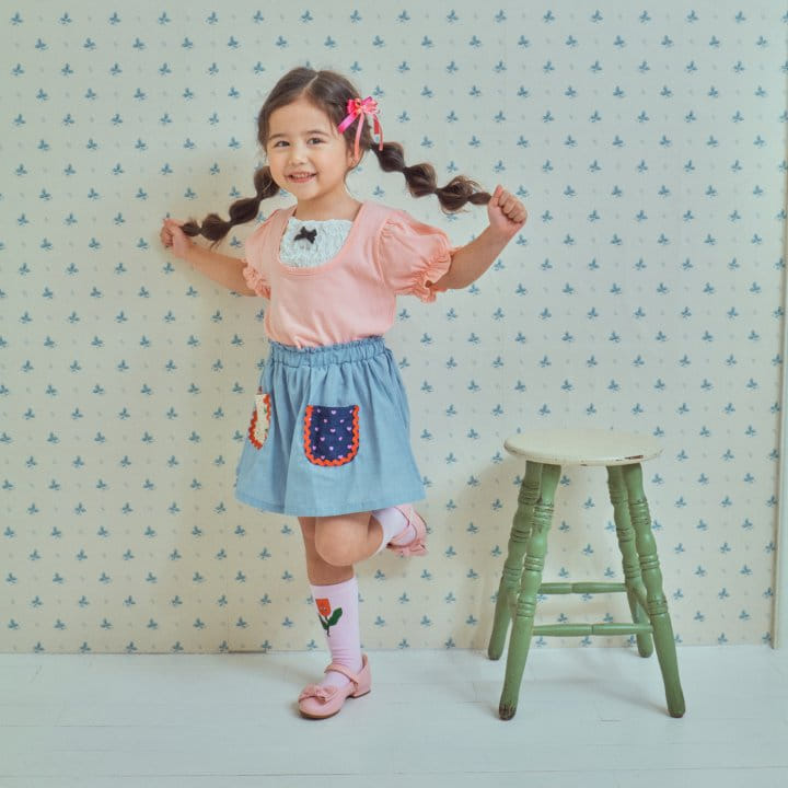 1St Blue - Korean Children Fashion - #todddlerfashion - Bolero Shirring Tee - 2