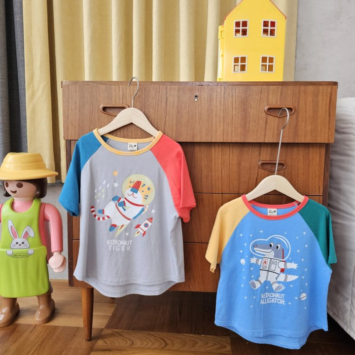 1St Blue - Korean Children Fashion - #todddlerfashion - Space Animal Tee - 7