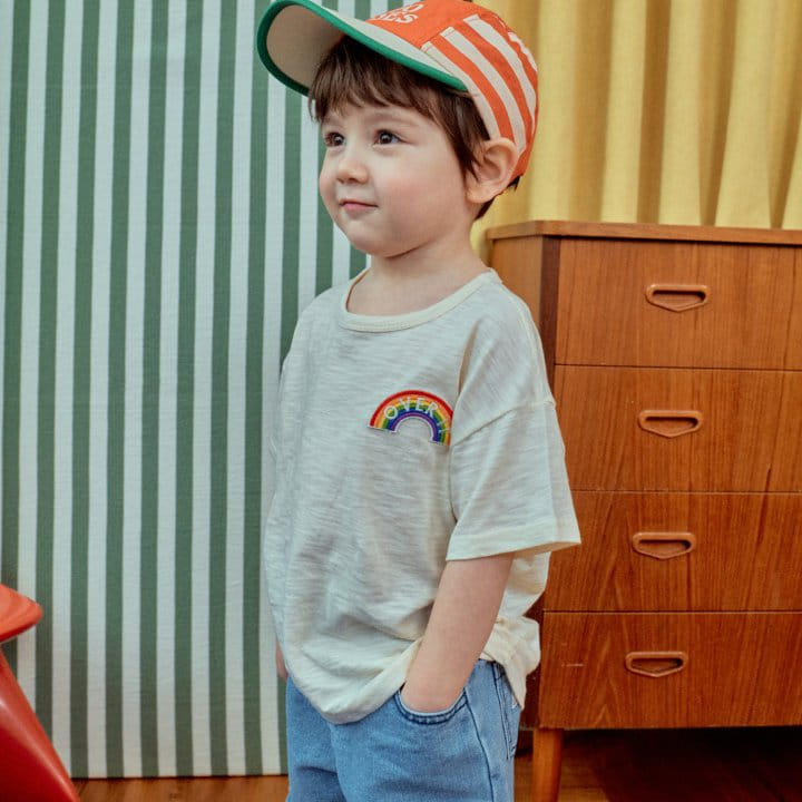 1St Blue - Korean Children Fashion - #toddlerclothing - Rainbow Smile Tee  - 6