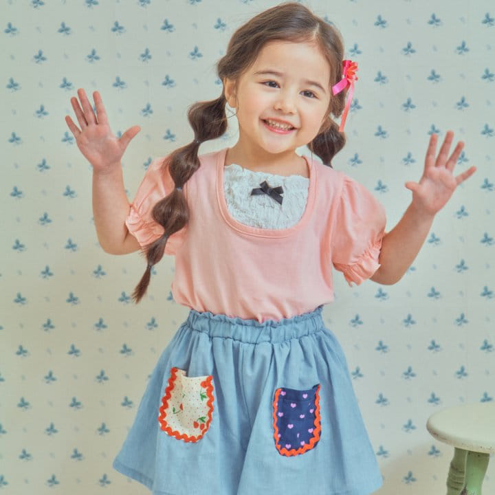 1St Blue - Korean Children Fashion - #toddlerclothing - Bolero Shirring Tee - 3