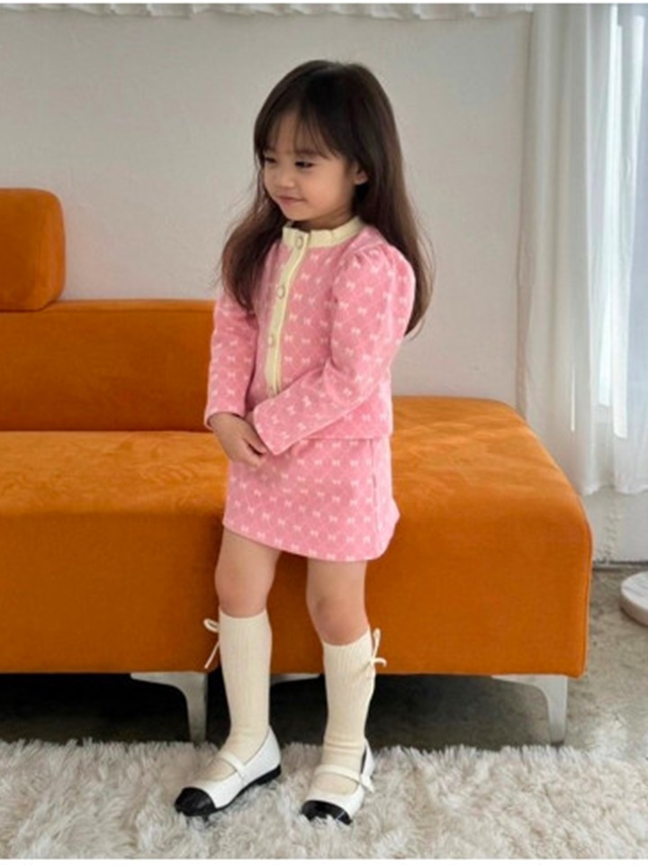 Ribbon Jacquard Cardigan