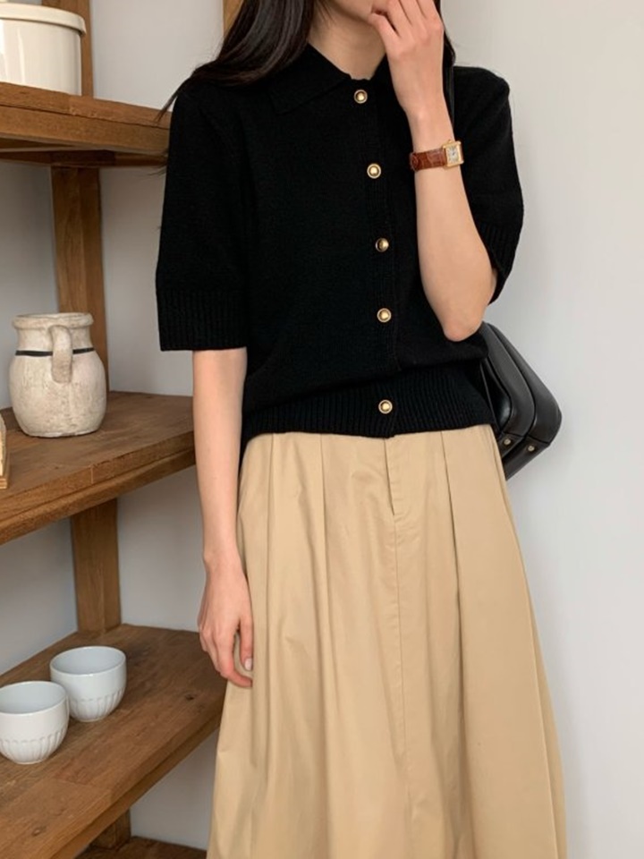 Collar Button Heve Cardigan Collar Button Heve Cardigan