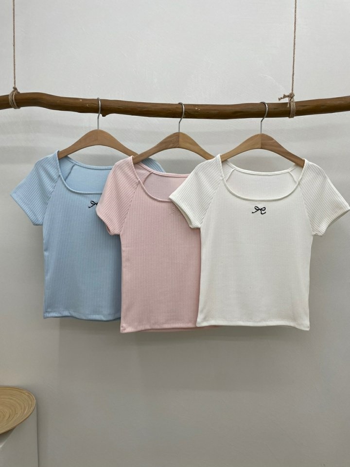 Ribbon Rib Tee Ribbon Rib Tee