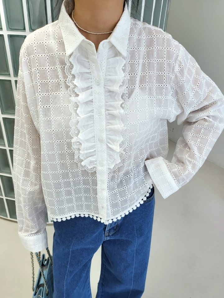 Cube Frill Blouse Cube Frill Blouse