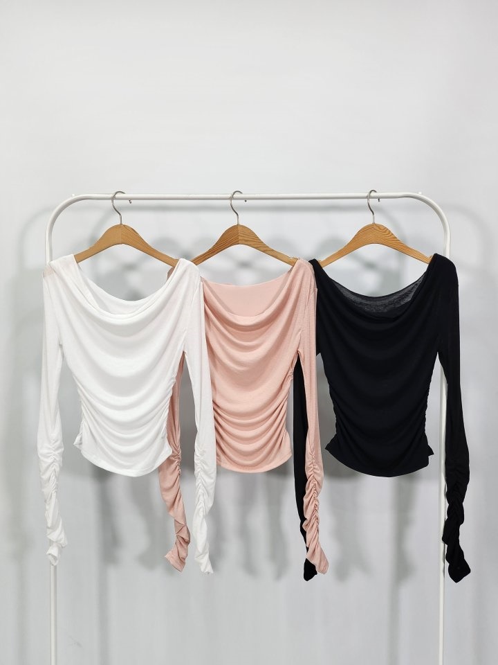Bibi Shirring Long Sleeve Tee Bibi Shirring Long Sleeve Tee