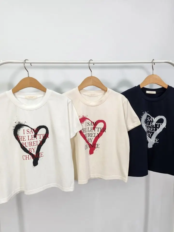 Heart Slim Short Sleeve Tee Heart Slim Short Sleeve Tee