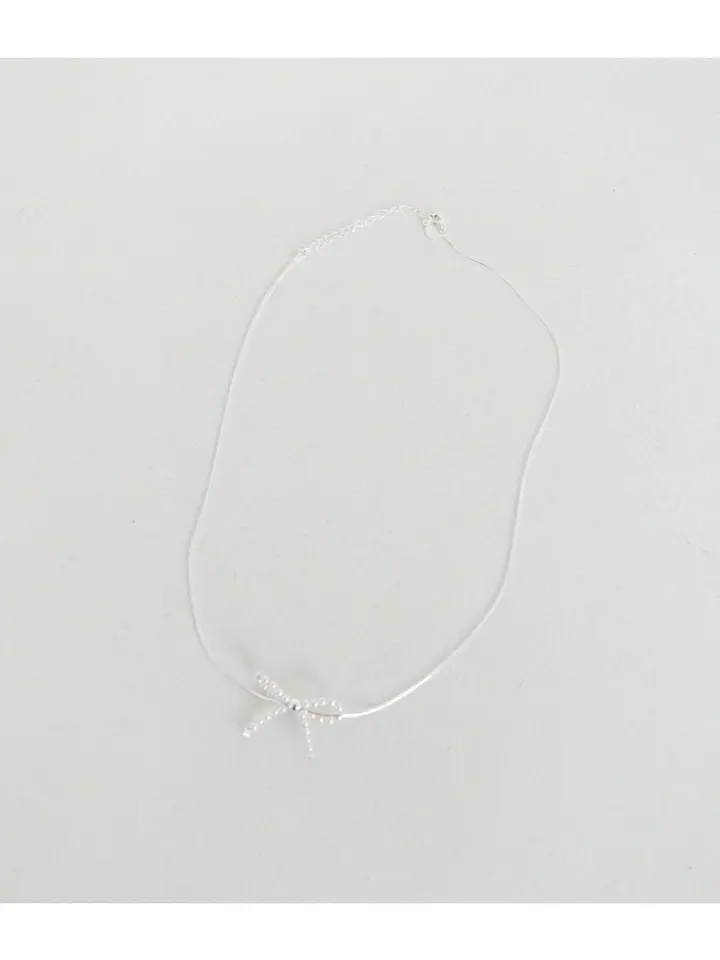 Silver Ribbon Necklace Silver Ribbon Necklace
