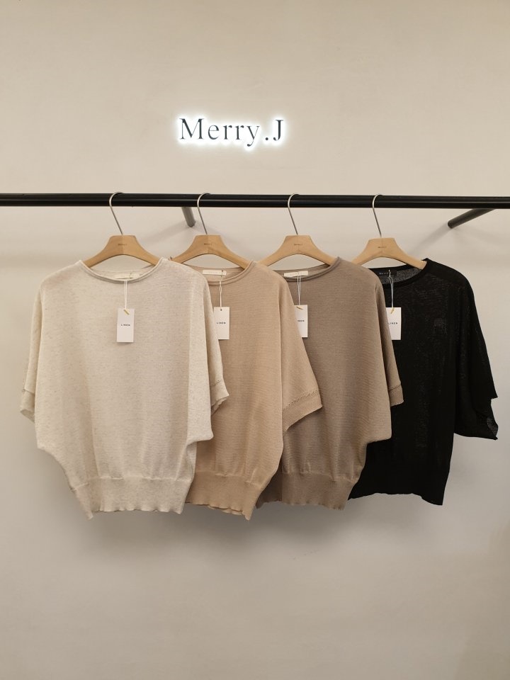 Linen Cape Short Sleeve Knit Linen Cape Short Sleeve Knit