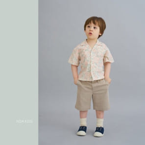 Aida - Korean Children Fashion - #childofig - Rose Collar Short Sleeve Shirt
