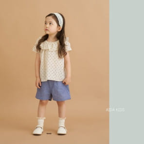 Aida - Korean Children Fashion - #designkidswear - Dot Frill Blouse