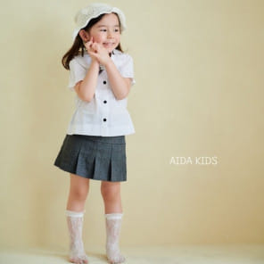 Aida - Korean Children Fashion - #discoveringself - Glen Check Skirt