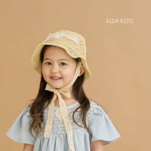 Aida - Korean Children Fashion - #kidsshorts - Embroidery Flower Benny Hat