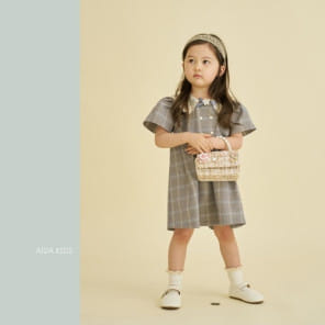 Aida - Korean Children Fashion - #kidsstore - Classic Embroidery One-Piece