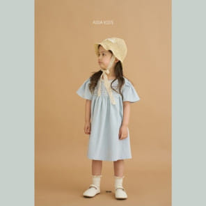 Aida - Korean Children Fashion - #littlefashionista - Denim Embroidery One-Piece
