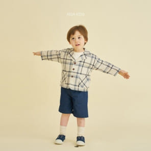Aida - Korean Children Fashion - #todddlerfashion - Check C Jacket
