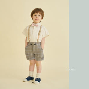 Aida - Korean Children Fashion - #todddlerfashion - Classic Check Shorts
