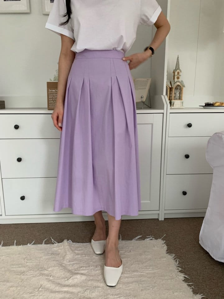 Allu - Korean Women Fashion - #pursuepretty - Flat Wrinkle Skirt - 2