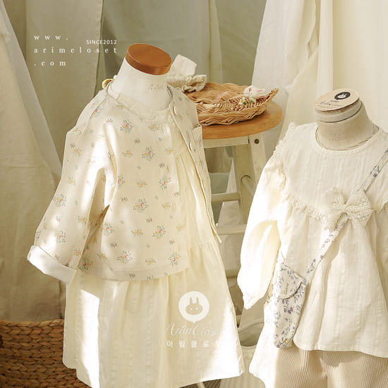 Arim Closet - Korean Children Fashion - #childrensboutique - Flower Denim Baby C Jaket