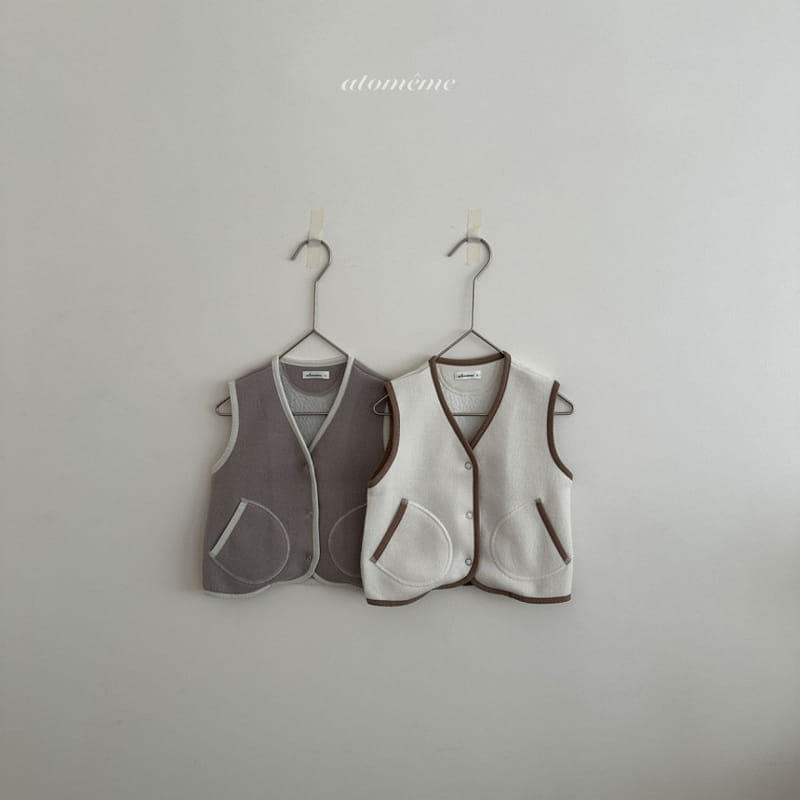 Atomeme - Korean Baby Fashion - #babyoutfit - Lovey Pocket Vest - 8