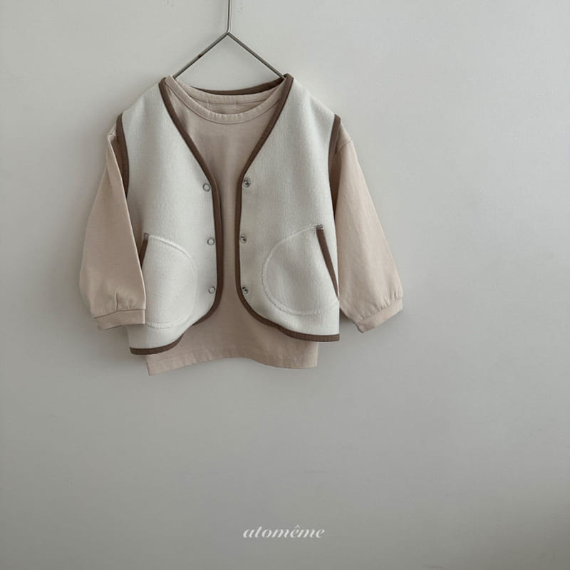 Atomeme - Korean Baby Fashion - #onlinebabyboutique - Lovey Pocket Vest - 11