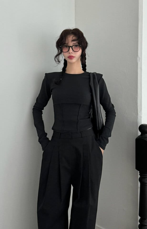Auver_Fit - Korean Women Fashion - #thelittlethings - Coroset Pad Tee - 3