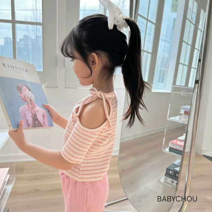 Babychou - Korean Children Fashion - #Kfashion4kids - Hool Ribbon Tee - 8