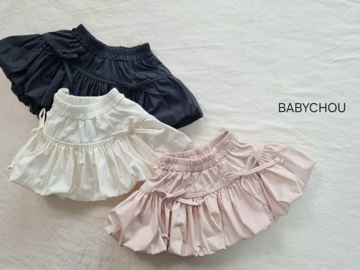Babychou - Korean Children Fashion - #childofig - Ribbon Balloon Skirt