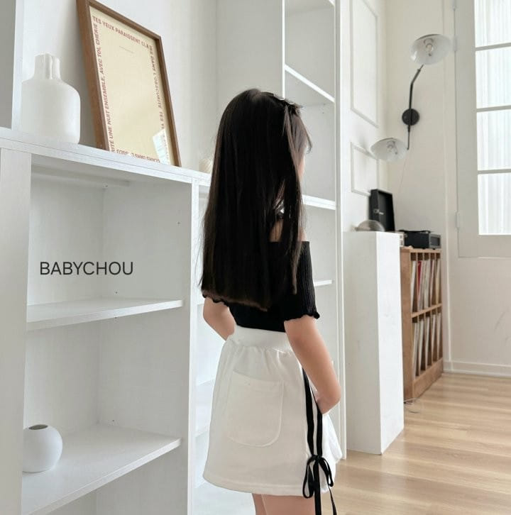 Babychou - Korean Children Fashion - #discoveringself - Two Line Ribbon Skirt - 6