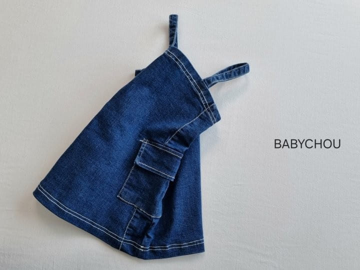 Babychou - Korean Children Fashion - #kidsstore - Denim Cargo One-Piece - 3