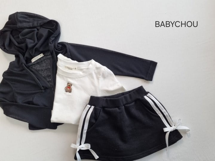 Babychou - Korean Children Fashion - #kidsshorts - Roy Bear Tee - 4