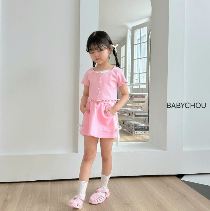 Babychou - Korean Children Fashion - #kidsstore - Two Line Ribbon Skirt - 9