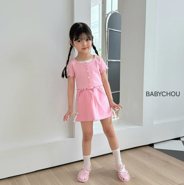 Babychou - Korean Children Fashion - #kidzfashiontrend - Two Line Ribbon Skirt - 10