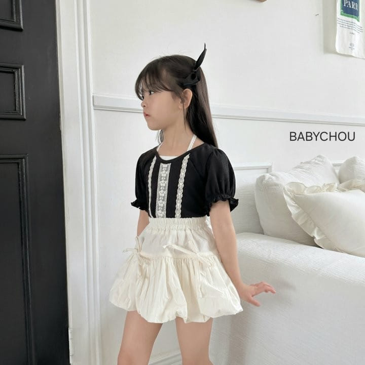 Babychou - Korean Children Fashion - #kidzfashiontrend - Ribbon Balloon Skirt - 9