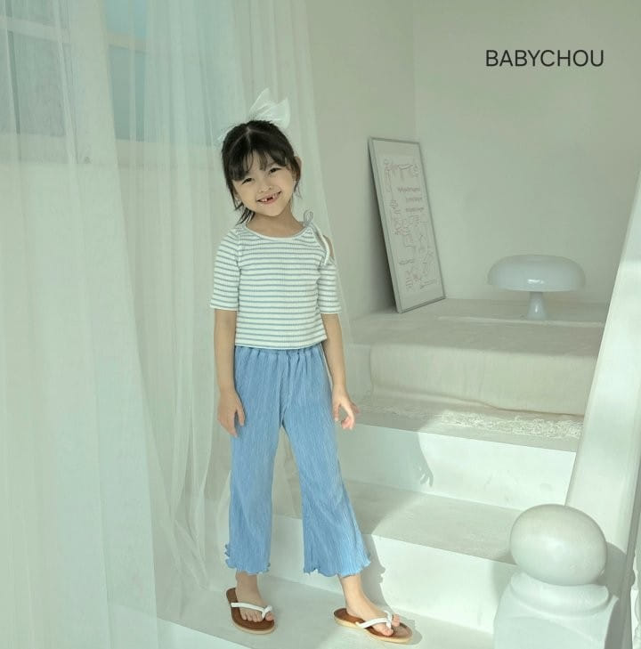 Babychou - Korean Children Fashion - #magicofchildhood - Hool Ribbon Tee - 10
