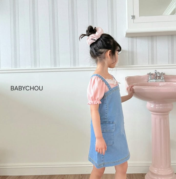 Babychou - Korean Children Fashion - #minifashionista - Denim Cargo One-Piece - 8