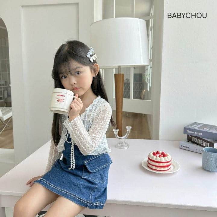 Babychou - Korean Children Fashion - #magicofchildhood - Hool Lace Cardigan - 4