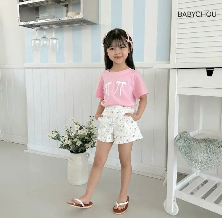 Babychou - Korean Children Fashion - #minifashionista - Twin Ribbon Tee - 8