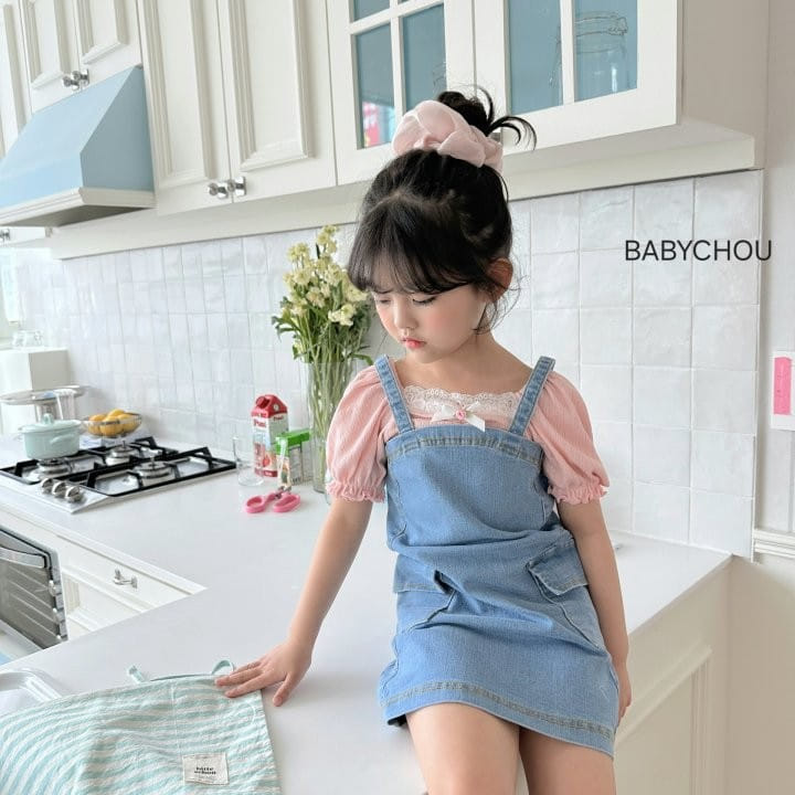 Babychou - Korean Children Fashion - #todddlerfashion - Denim Cargo One-Piece - 10