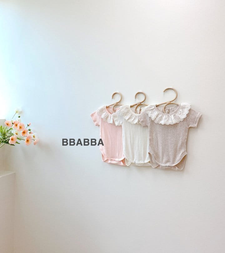 Bbabba - Korean Baby Fashion - #babyboutique - Frill Eyelet Body Suit - 2