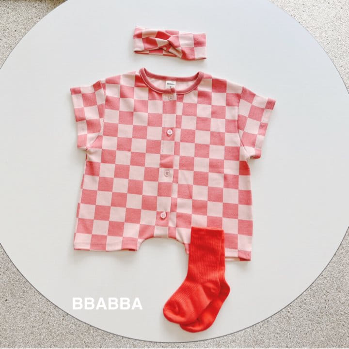 Bbabba - Korean Baby Fashion - #babyboutiqueclothing - Chess Long Body Suit Hair Band Set - 7