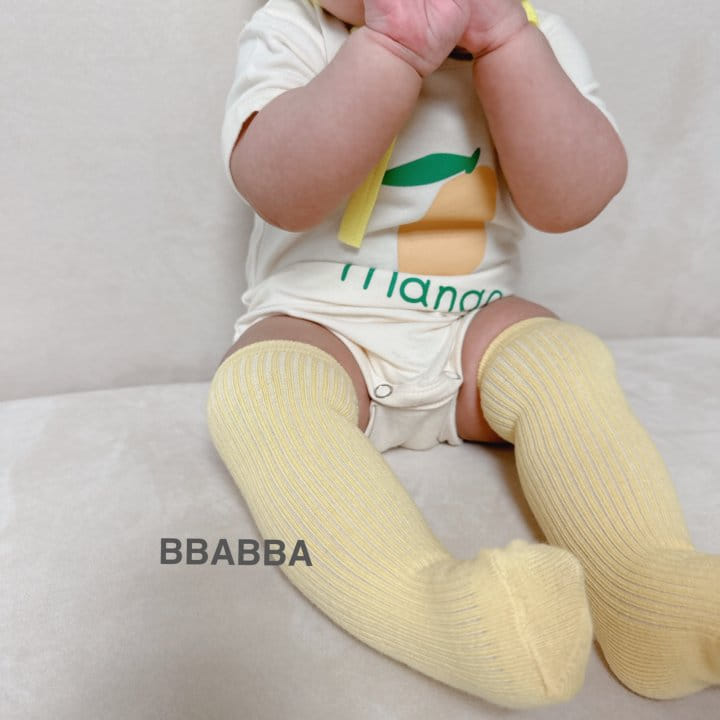 Bbabba - Korean Baby Fashion - #babyboutiqueclothing - Mini Mango Body Suit Bonnet Set - 5
