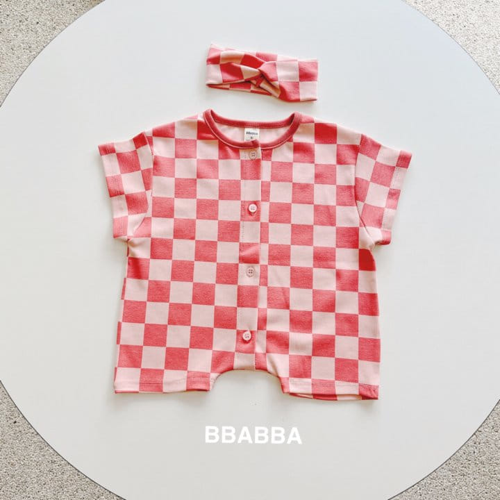 Bbabba - Korean Baby Fashion - #babyclothing - Chess Long Body Suit Hair Band Set - 8