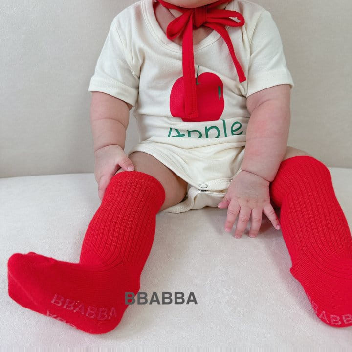 Bbabba - Korean Baby Fashion - #babyfashion - Mini Apple Body Suit Bonnet Set - 6
