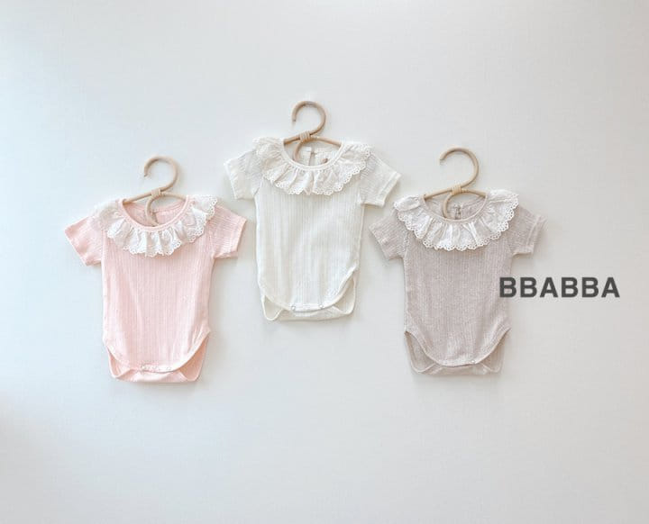 Bbabba - Korean Baby Fashion - #babyfever - Frill Eyelet Body Suit - 6