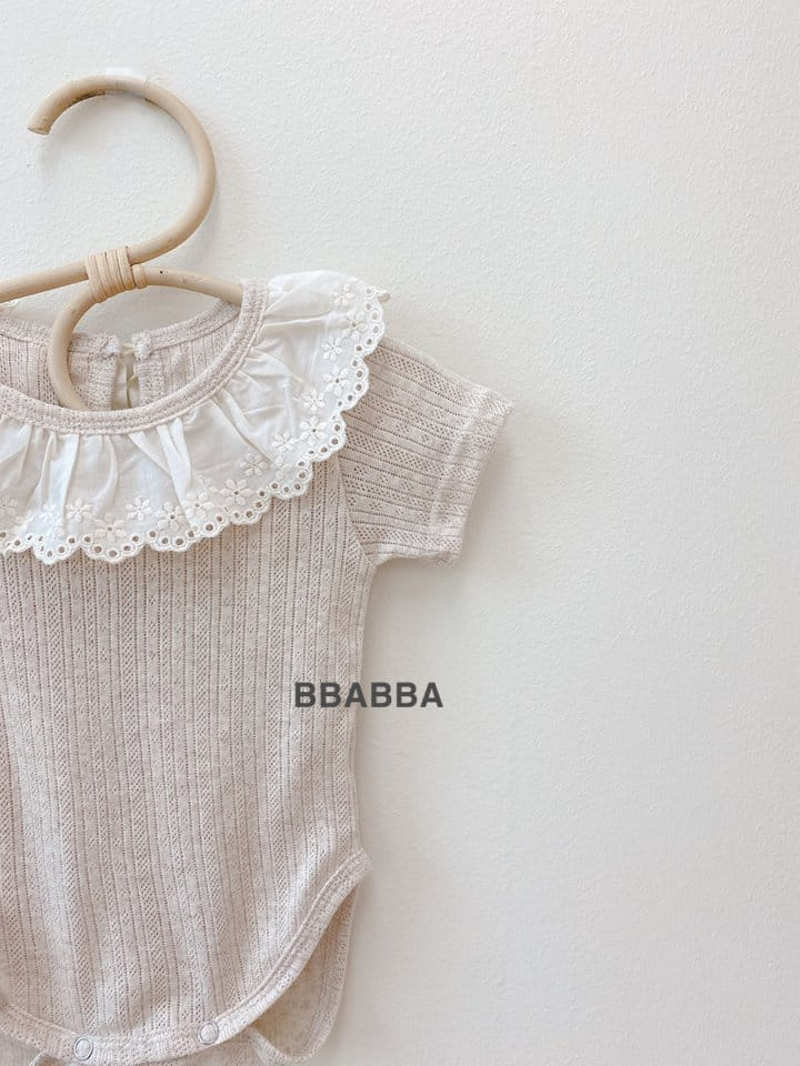 Bbabba - Korean Baby Fashion - #babygirlfashion - Frill Eyelet Body Suit - 7