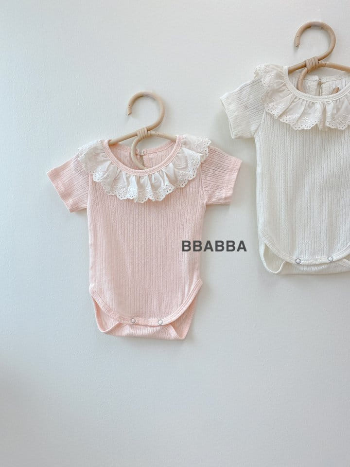 Bbabba - Korean Baby Fashion - #babylifestyle - Frill Eyelet Body Suit - 8