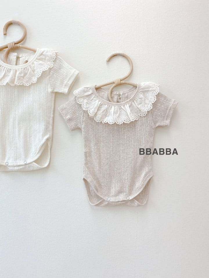 Bbabba - Korean Baby Fashion - #babyoninstagram - Frill Eyelet Body Suit - 9